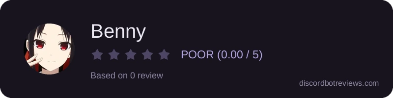 Rating widget preview for Benny