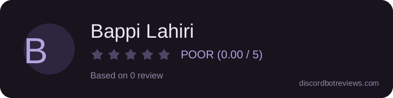 Rating widget preview for Bappi Lahiri