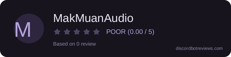 Rating widget preview for MakMuanAudio