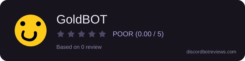 Rating banner for GoldBOT