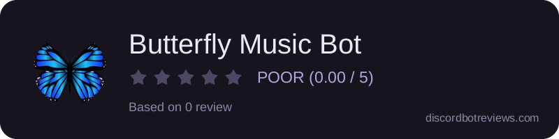 Rating widget preview for Butterfly Music Bot