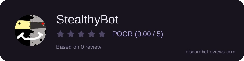 Rating widget preview for StealthyBot