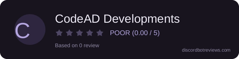 Rating widget preview for CodeAD Developments