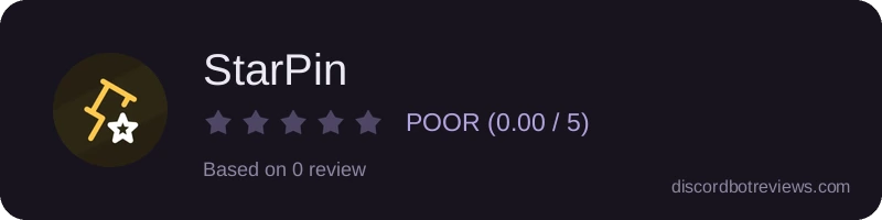 Rating widget preview for StarPin