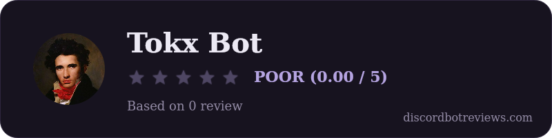 Rating banner for Tokx Bot