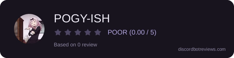 Rating widget preview for POGY-ISH