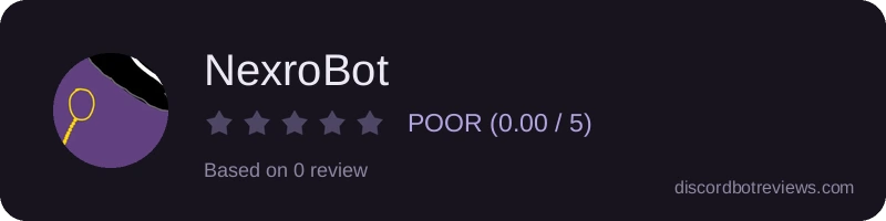 Rating widget preview for NexroBot