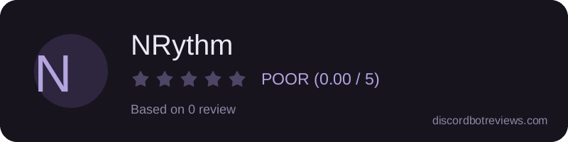Rating widget preview for NRythm 