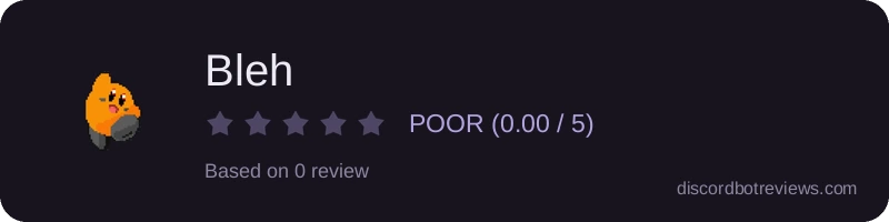 Rating widget preview for Bleh