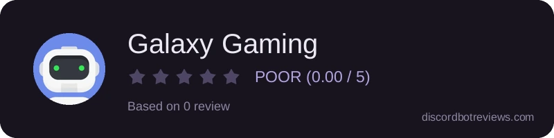 Rating widget preview for Galaxy Gaming
