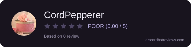 Rating widget preview for CordPepperer