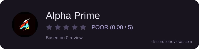 Rating banner for Alpha Prime