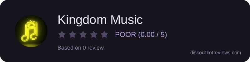 Rating widget preview for Kingdom Music