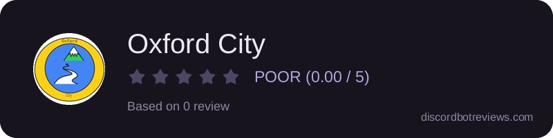 Rating widget preview for Oxford City