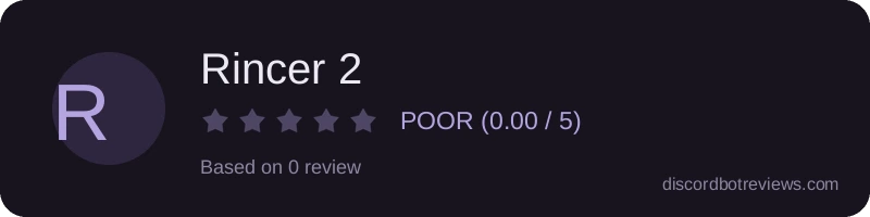 Rating widget preview for Rincer 2