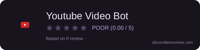 Rating widget preview for Youtube Video Bot