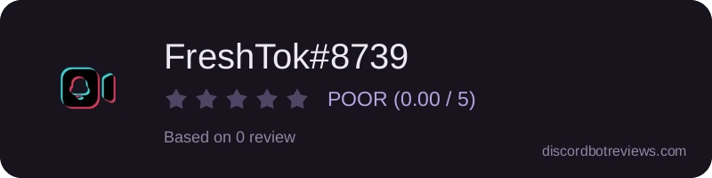 Rating widget preview for FreshTok#8739
