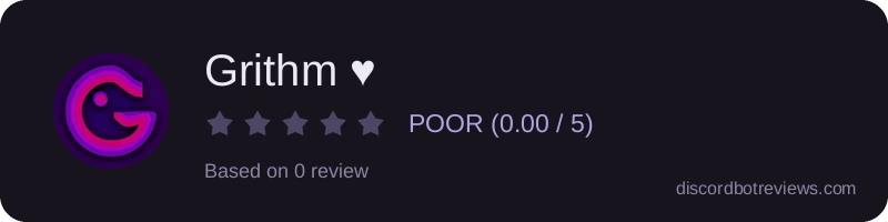 Rating widget preview for Grithm ♥
