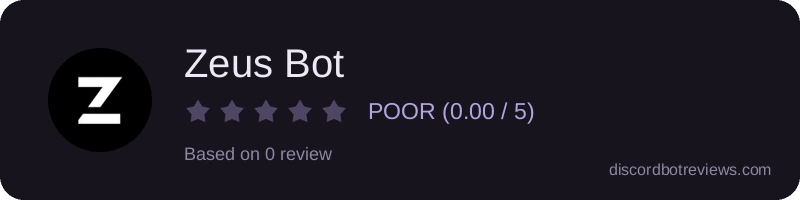 Rating widget preview for Zeus Bot