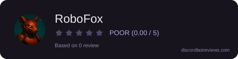 Rating widget preview for RoboFox