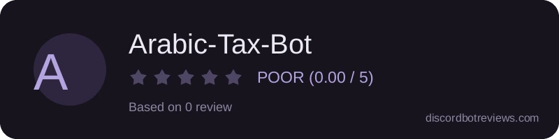 Rating widget preview for Arabic-Tax-Bot
