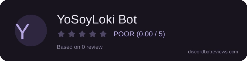 Rating widget preview for YoSoyLoki Bot