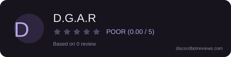 Rating widget preview for D.G.A.R