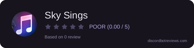 Rating widget preview for Sky Sings