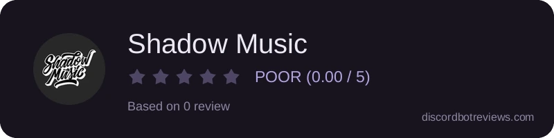Rating widget preview for Shadow Music