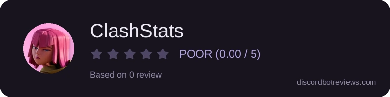 Rating widget preview for ClashStats