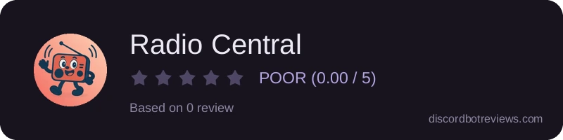 Rating widget preview for Radio Central