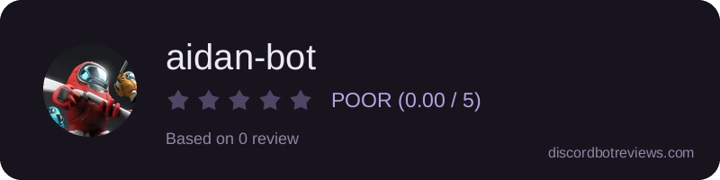Rating widget preview for aidan-bot
