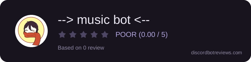 Rating widget preview for --> music bot <--