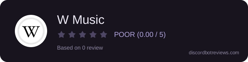 Rating widget preview for W Music