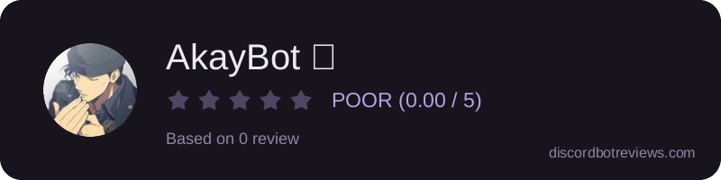 Rating widget preview for AkayBot ✨