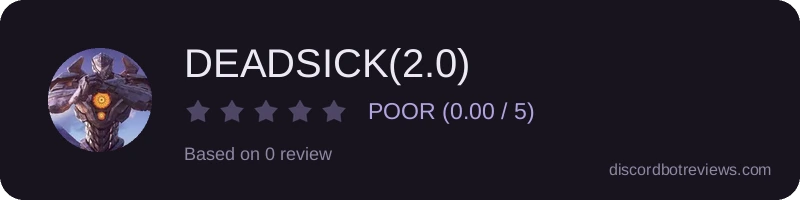 Rating widget preview for DEADSICK(2.0)