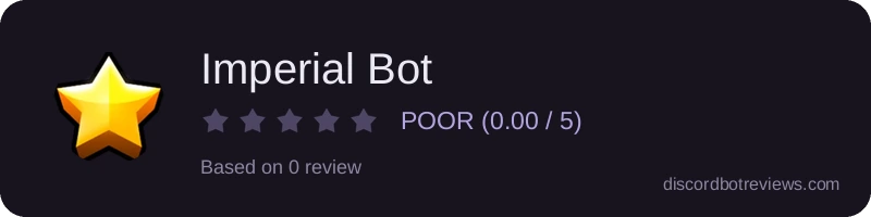 Rating widget preview for Imperial Bot