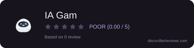 Rating widget preview for IA Gam