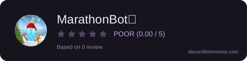 Rating widget preview for MarathonBot🎄