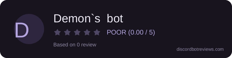 Rating widget preview for Demon`s  bot