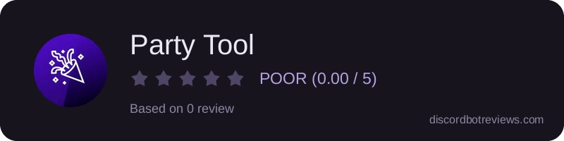 Rating widget preview for Party Tool