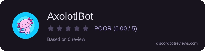 Rating widget preview for AxolotlBot