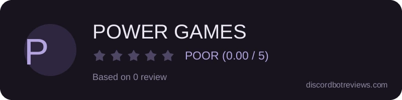 Rating banner for POWER GAMES