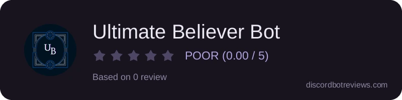 Rating widget preview for Ultimate Believer Bot
