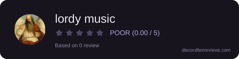 Rating widget preview for lordy music