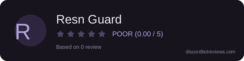 Rating widget preview for Resn Guard