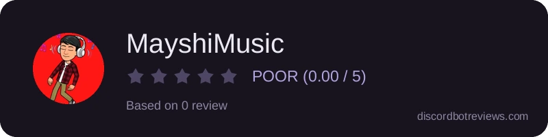 Rating widget preview for MayshiMusic