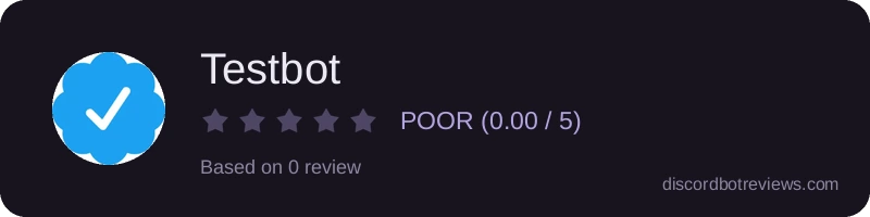 Rating widget preview for Testbot