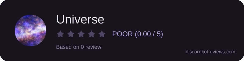 Rating widget preview for Universe
