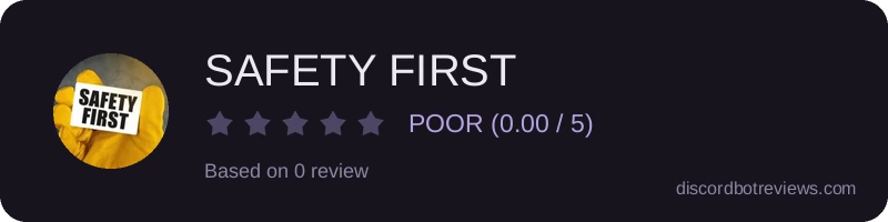 Rating widget preview for SAFETY FIRST